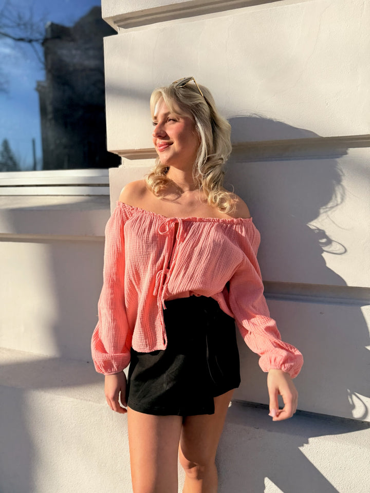 Musselinbluse mit Schleifen Milena
