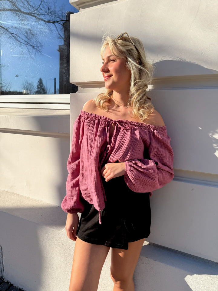Musselinbluse mit Schleifen Milena