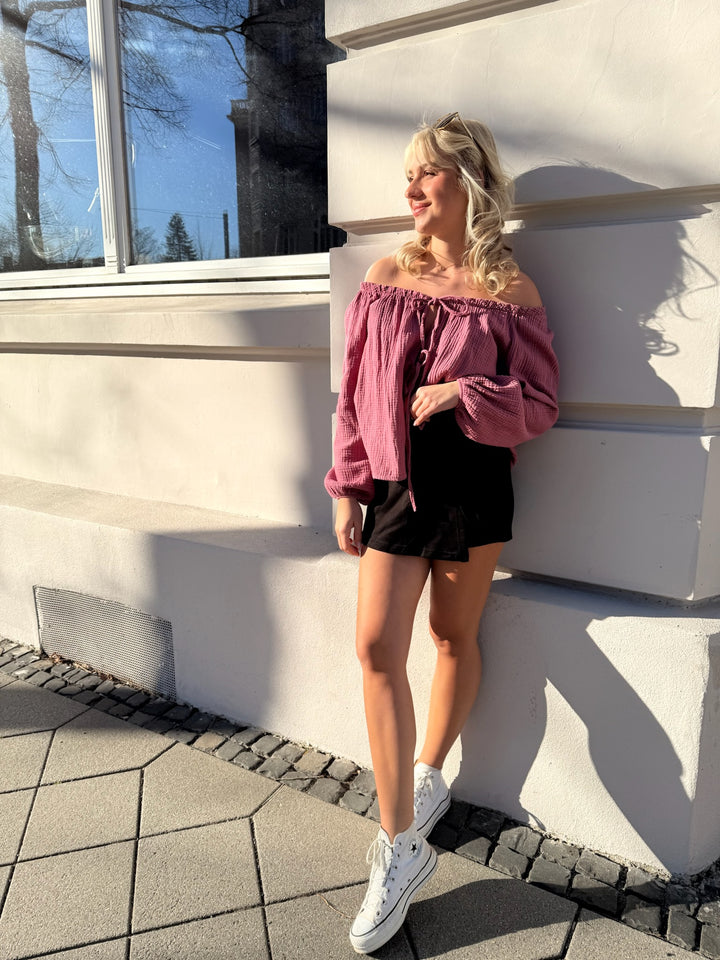 Musselinbluse mit Schleifen Milena