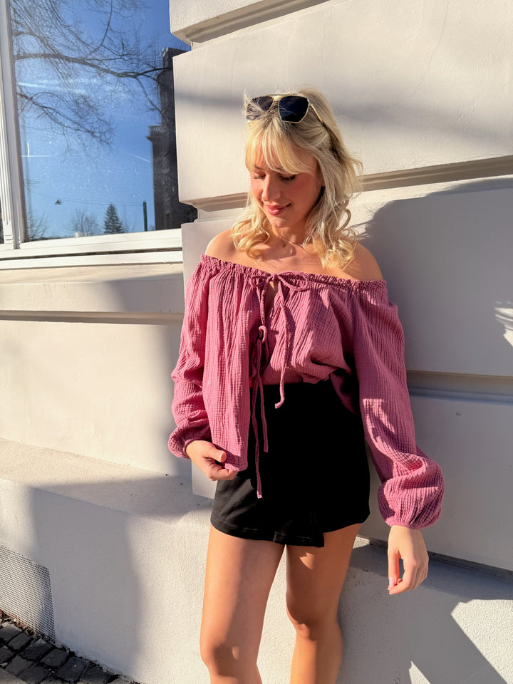 Musselinbluse mit Schleifen Milena