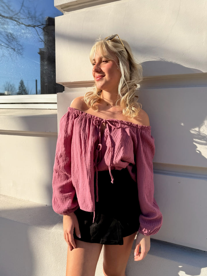 Musselinbluse mit Schleifen Milena