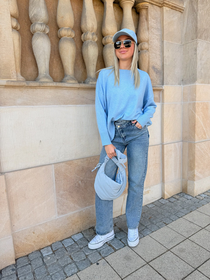 Leichter Casual Pullover Sky Blue
