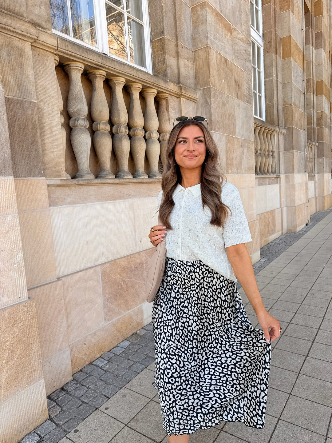 Viskoserock mit Leoprint Leona