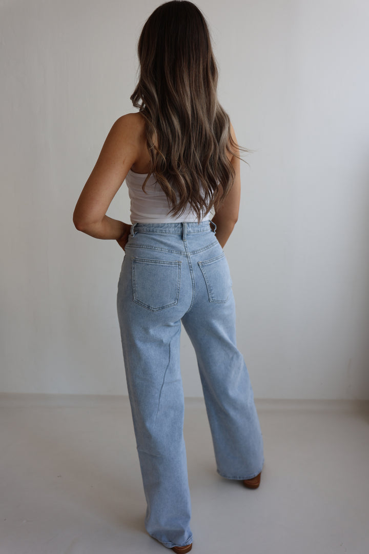 Asymmetrische Straight Fit Jeans Lana (9113-1)