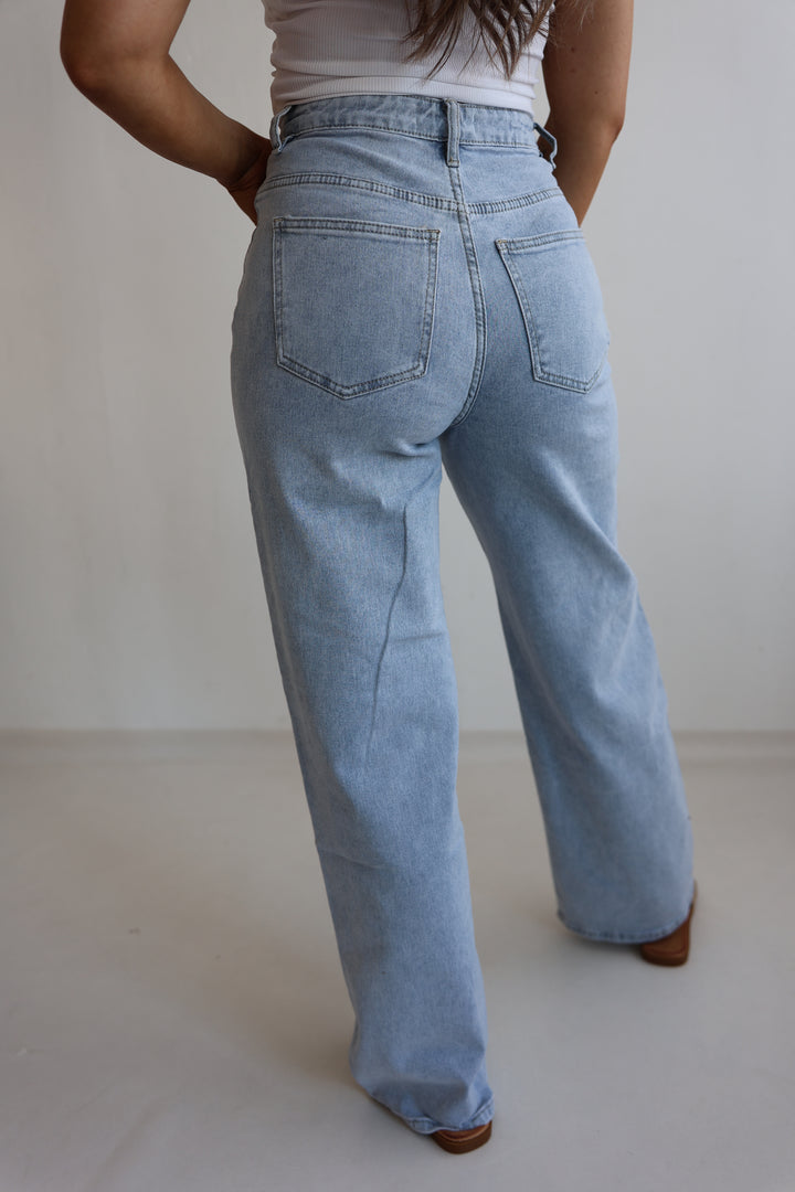 Asymmetrische Straight Fit Jeans Lana (9113-1)