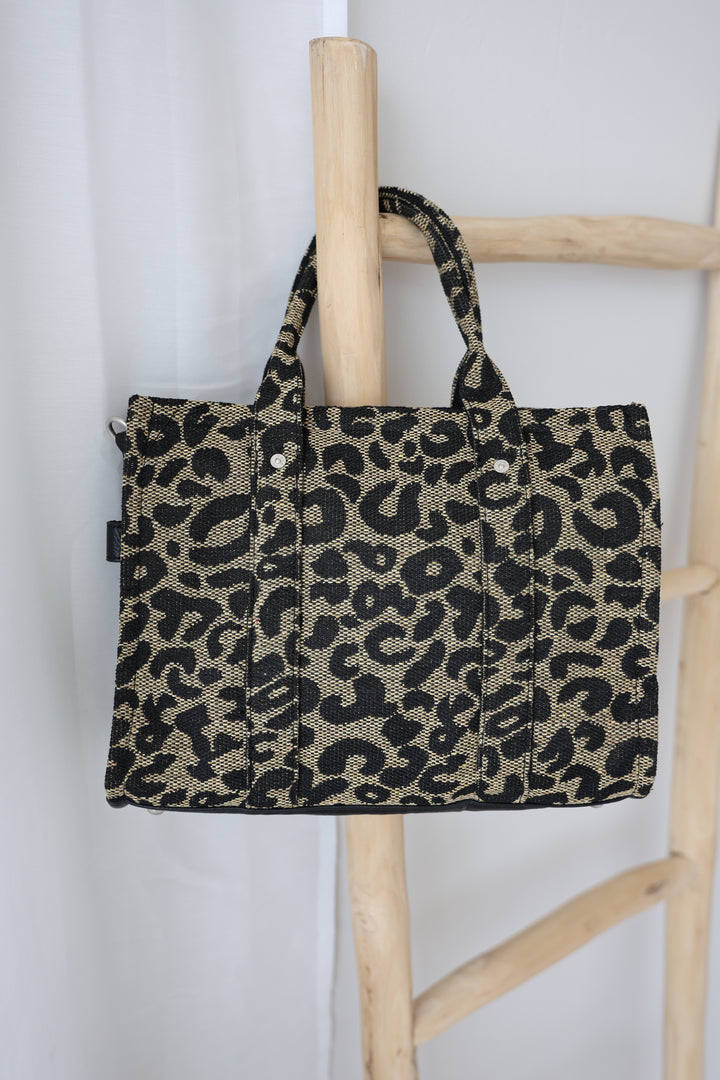 Tote Bag mit Leoprint Elena