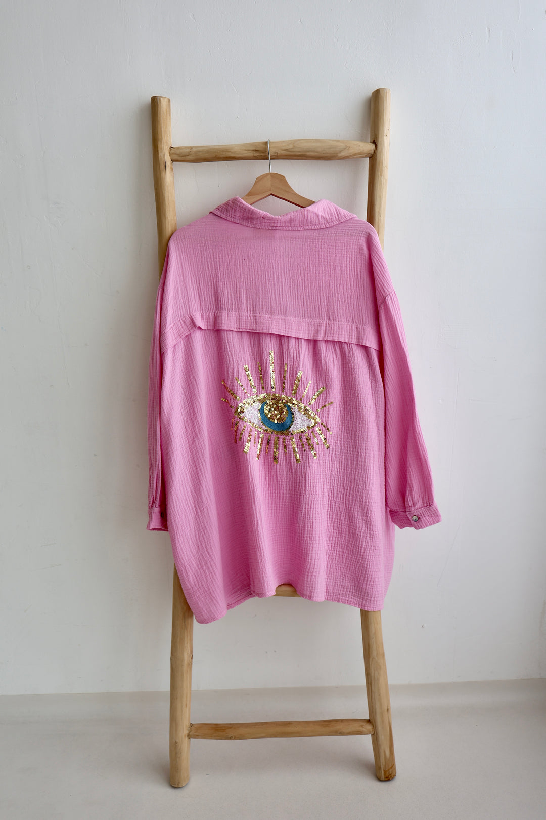 Oversize Blusenhemd aus Musselin Golden Eye