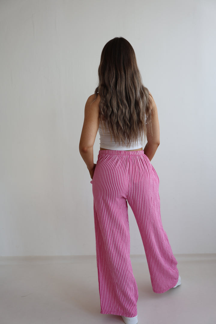 Lange Musselinhose mit Streifen Little Lines