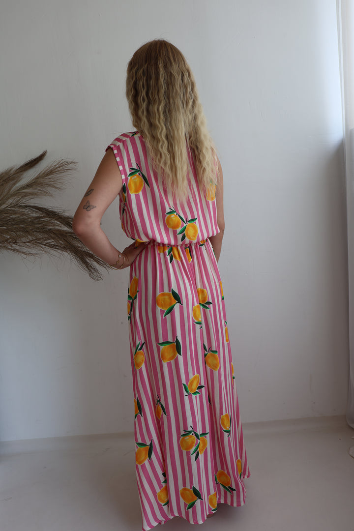 Gestreifter Zweiteiler Squeezy Lemon