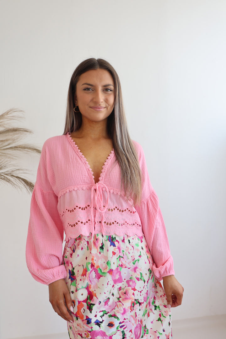 Satinrock mit Flowerprint Kalea