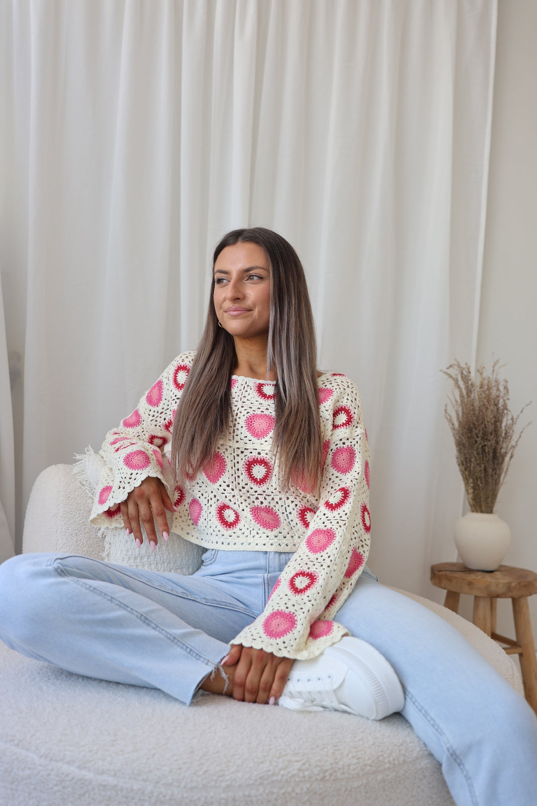 Gehäkelter Pullover Love Is In The Air