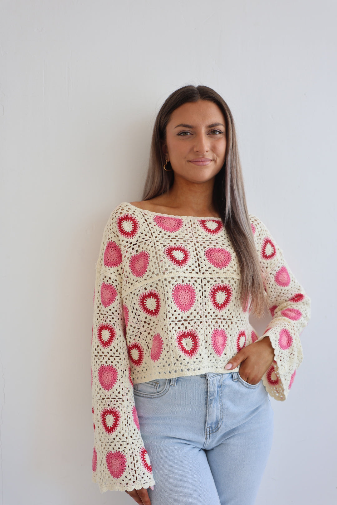Gehäkelter Pullover Love Is In The Air