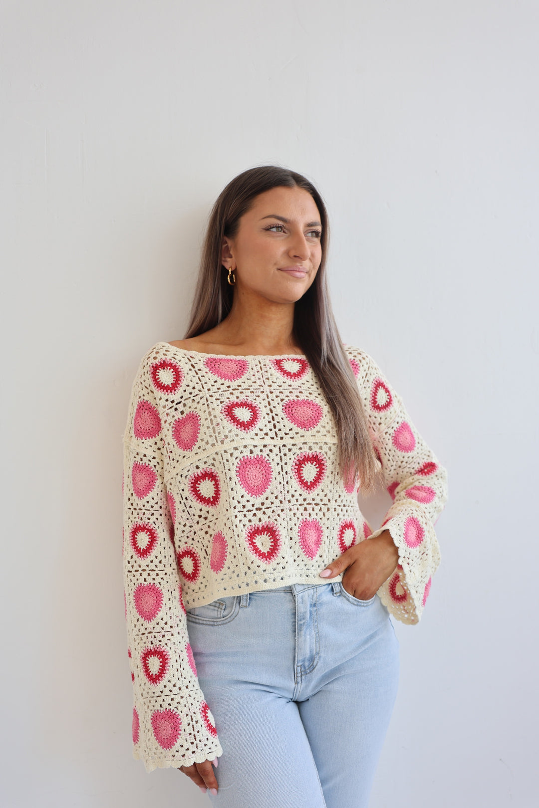 Gehäkelter Pullover Love Is In The Air