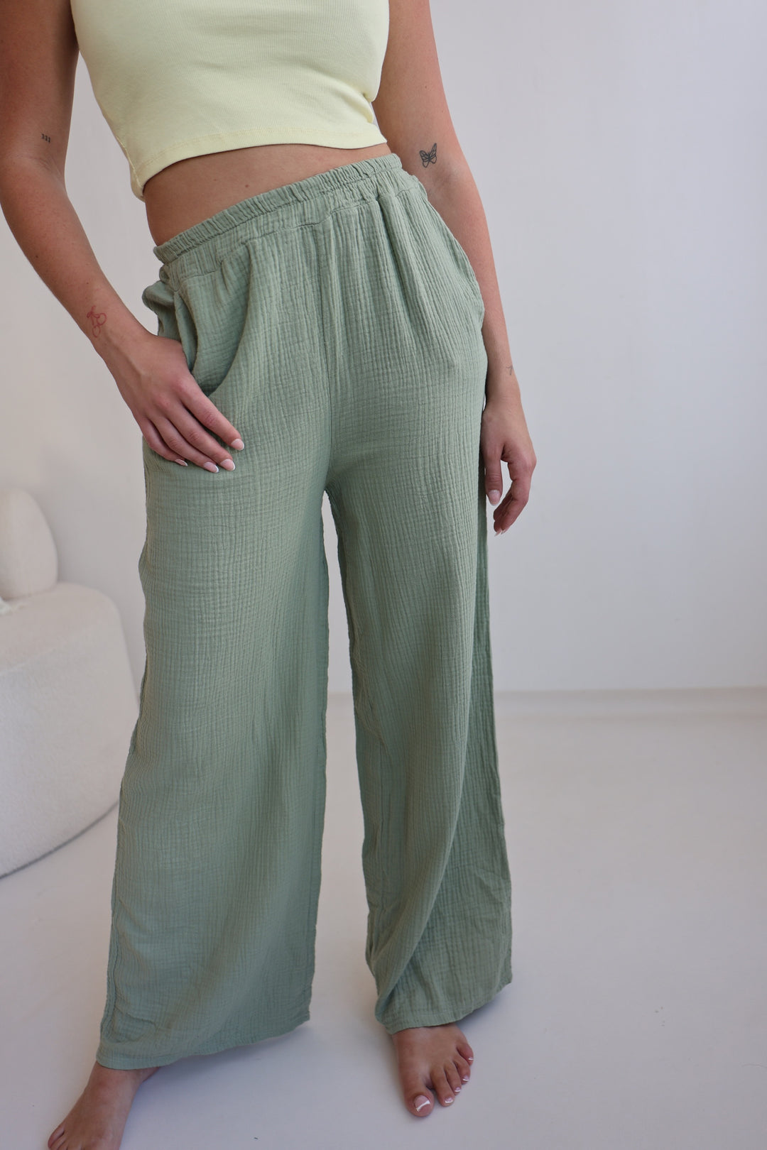Lange Musselinhose Casual