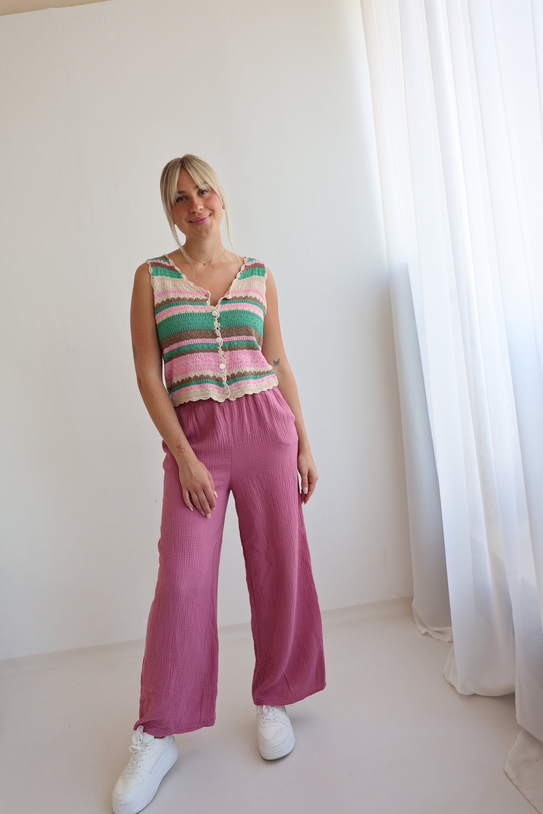 Lange Musselinhose Casual