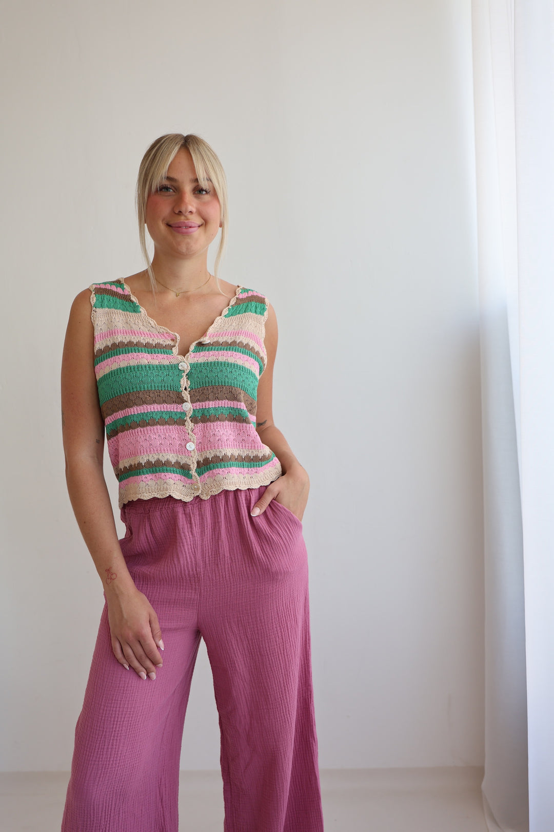 Lange Musselinhose Casual
