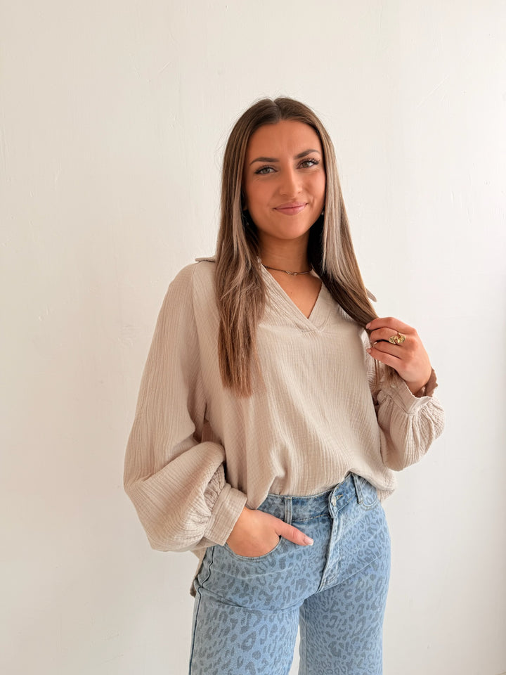 Schlupfbluse aus Musselin Chloe