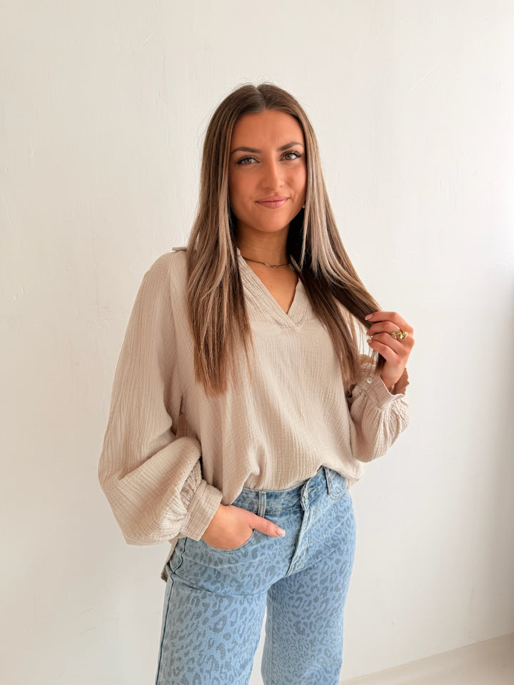 Schlupfbluse aus Musselin Chloe