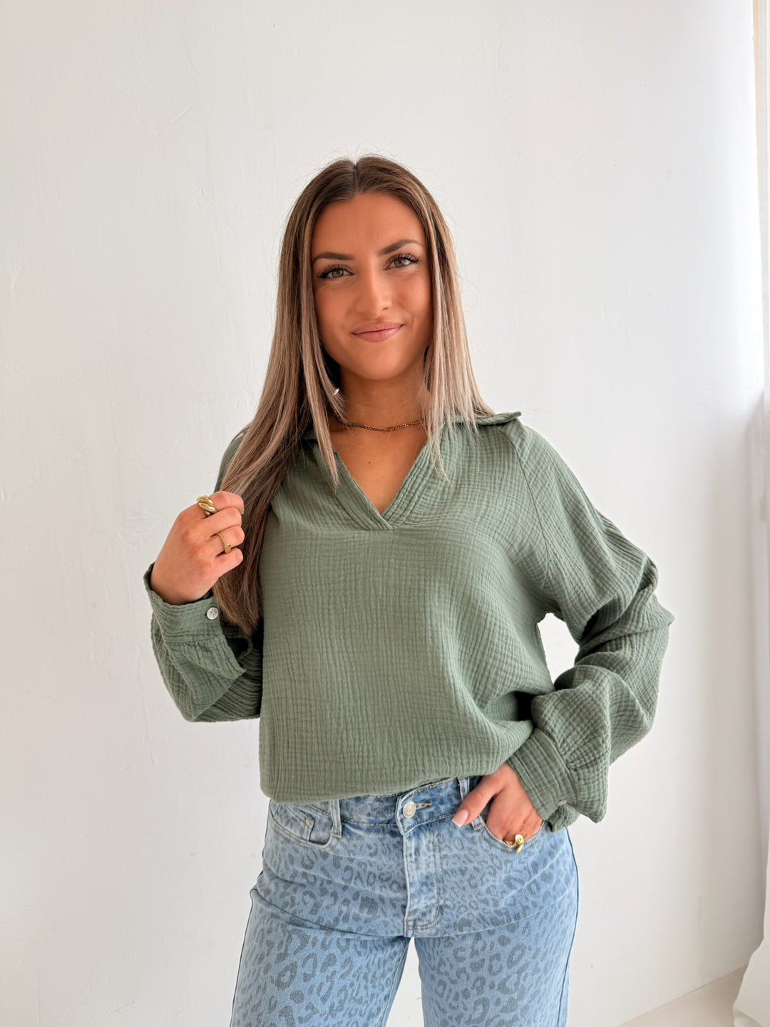 Schlupfbluse aus Musselin Chloe