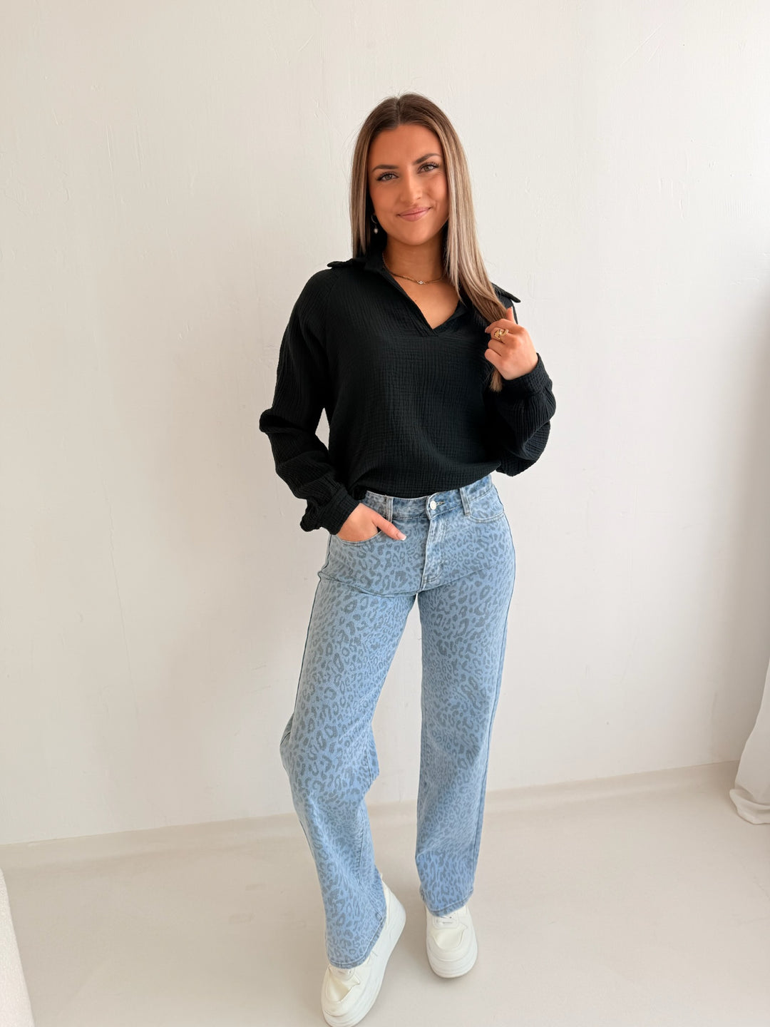 Schlupfbluse aus Musselin Chloe