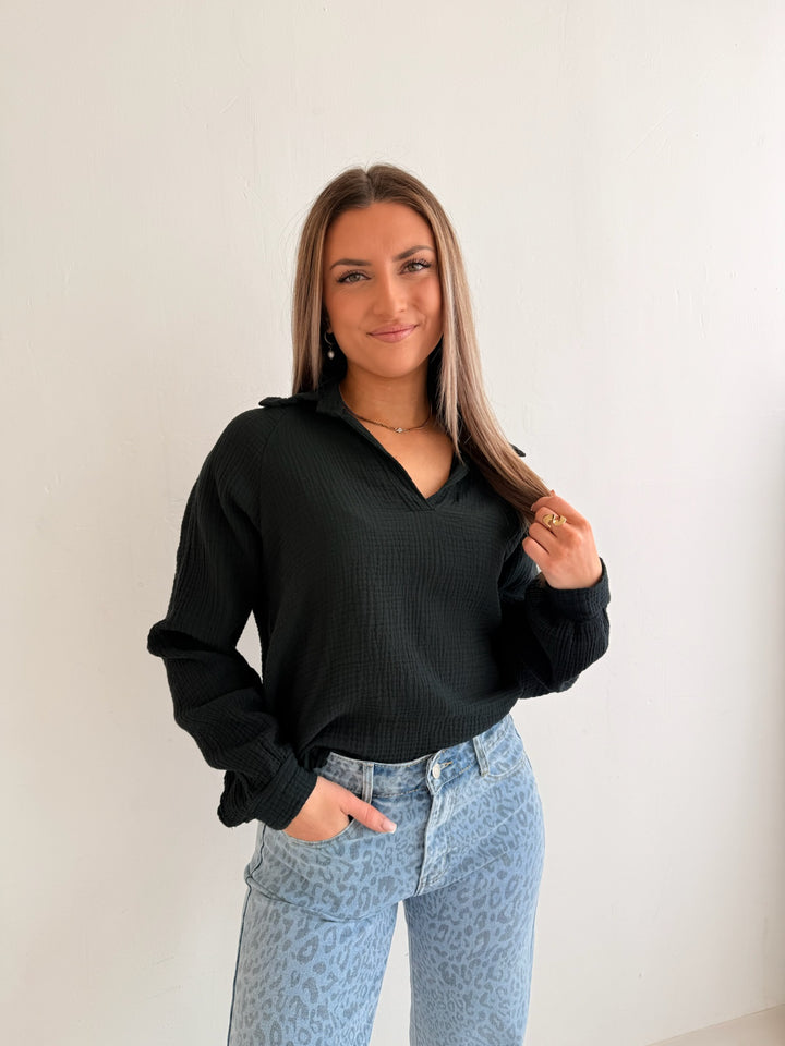Schlupfbluse aus Musselin Chloe