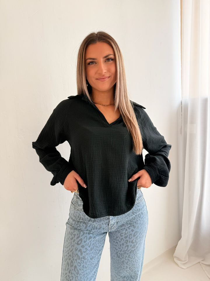 Schlupfbluse aus Musselin Chloe