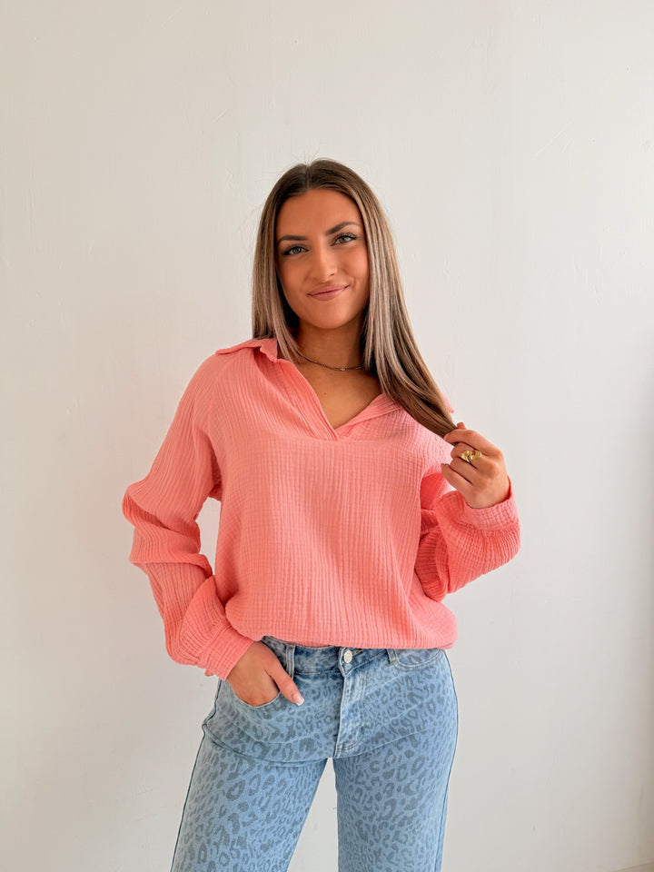 Schlupfbluse aus Musselin Chloe