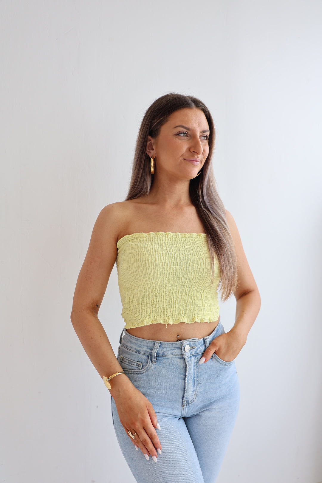 Croptop aus Musselin Malu