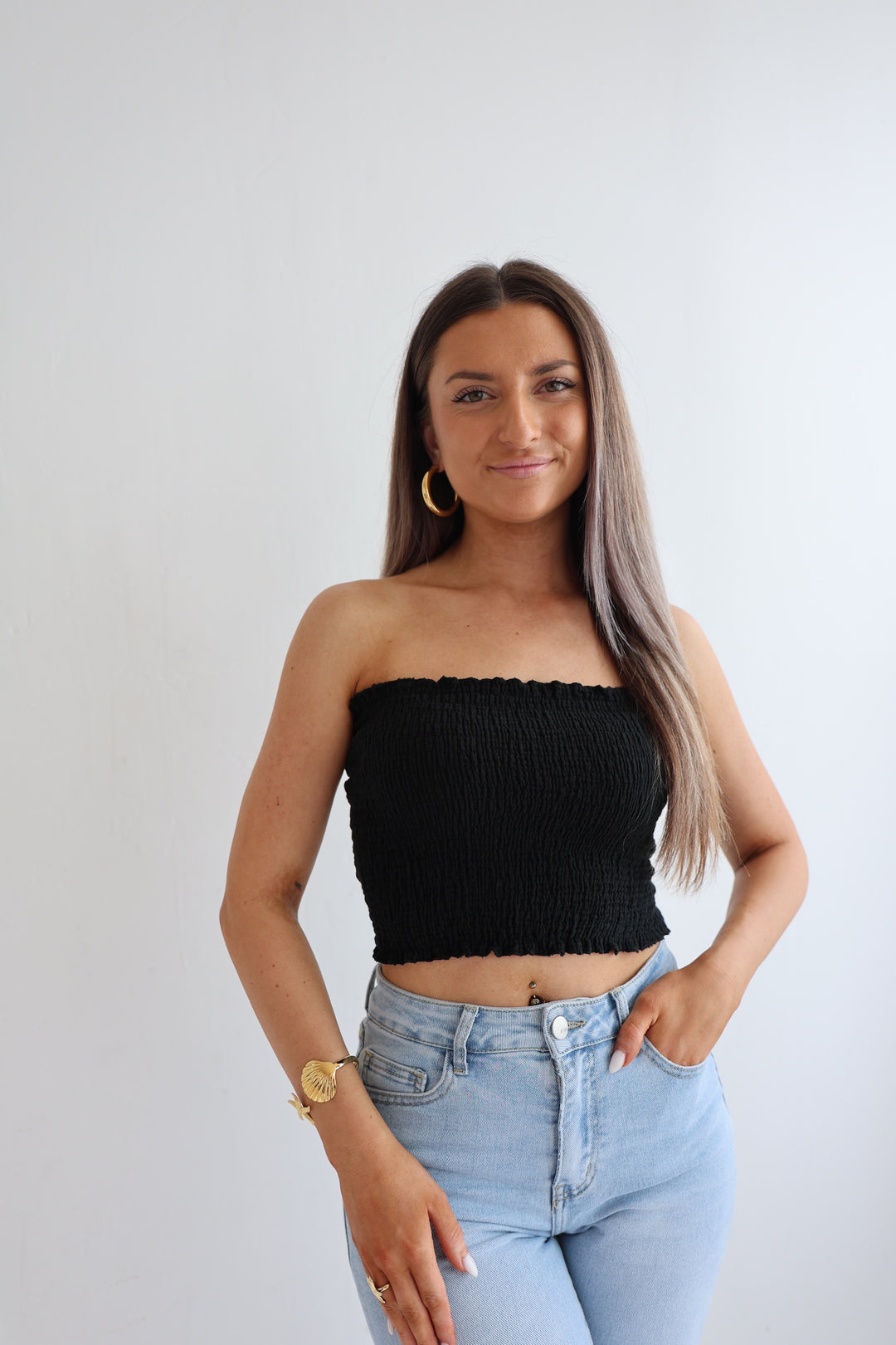 Croptop aus Musselin Malu