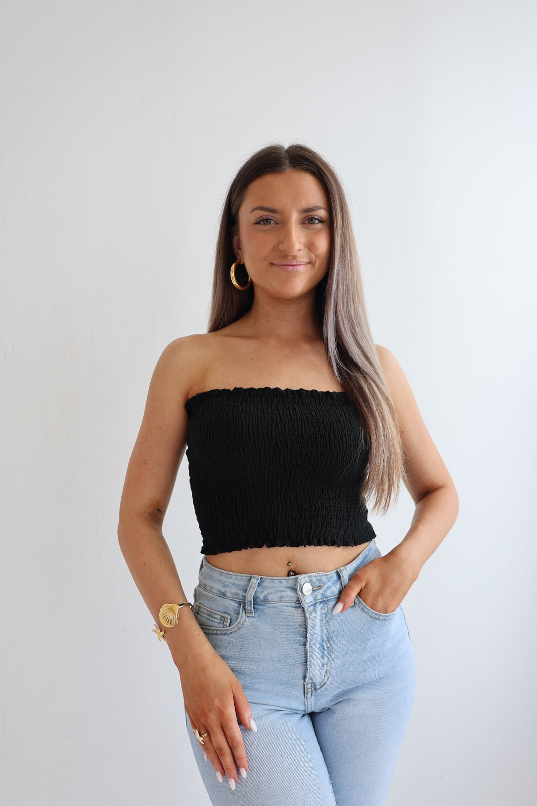 Croptop aus Musselin Malu