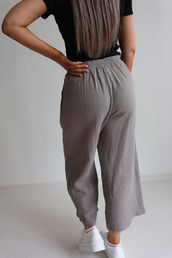 3/4 Musselinhose Casual Fit