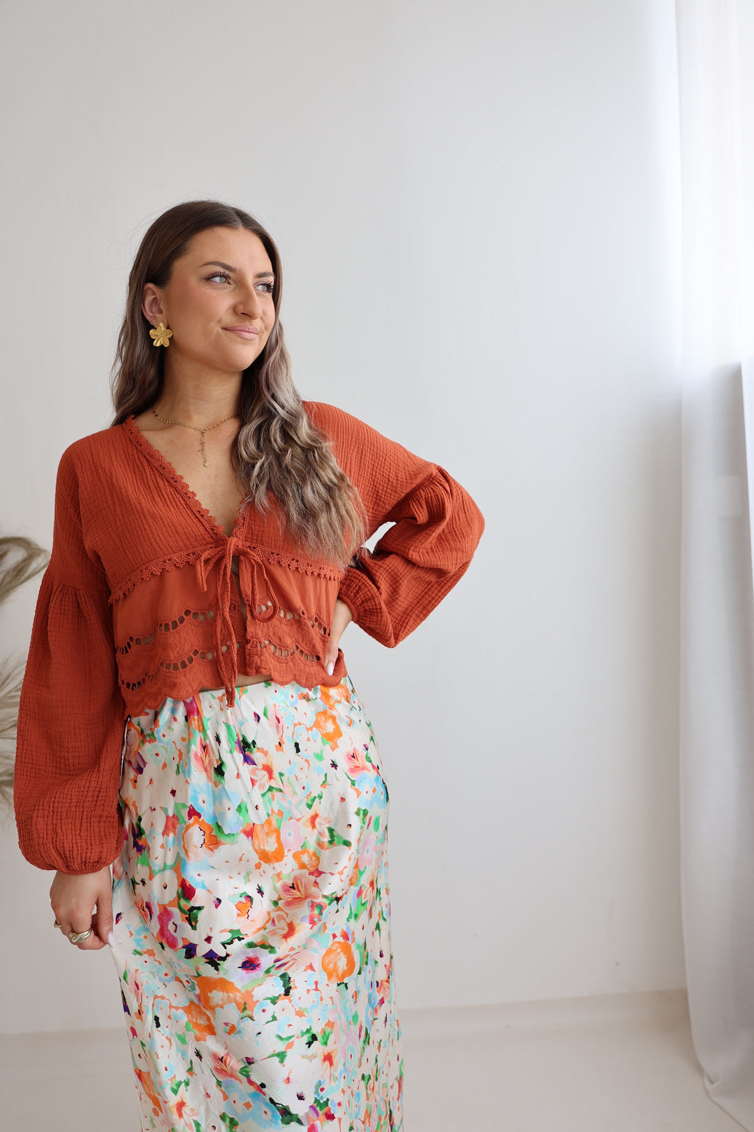 Musselinbluse Sweet Ruffles