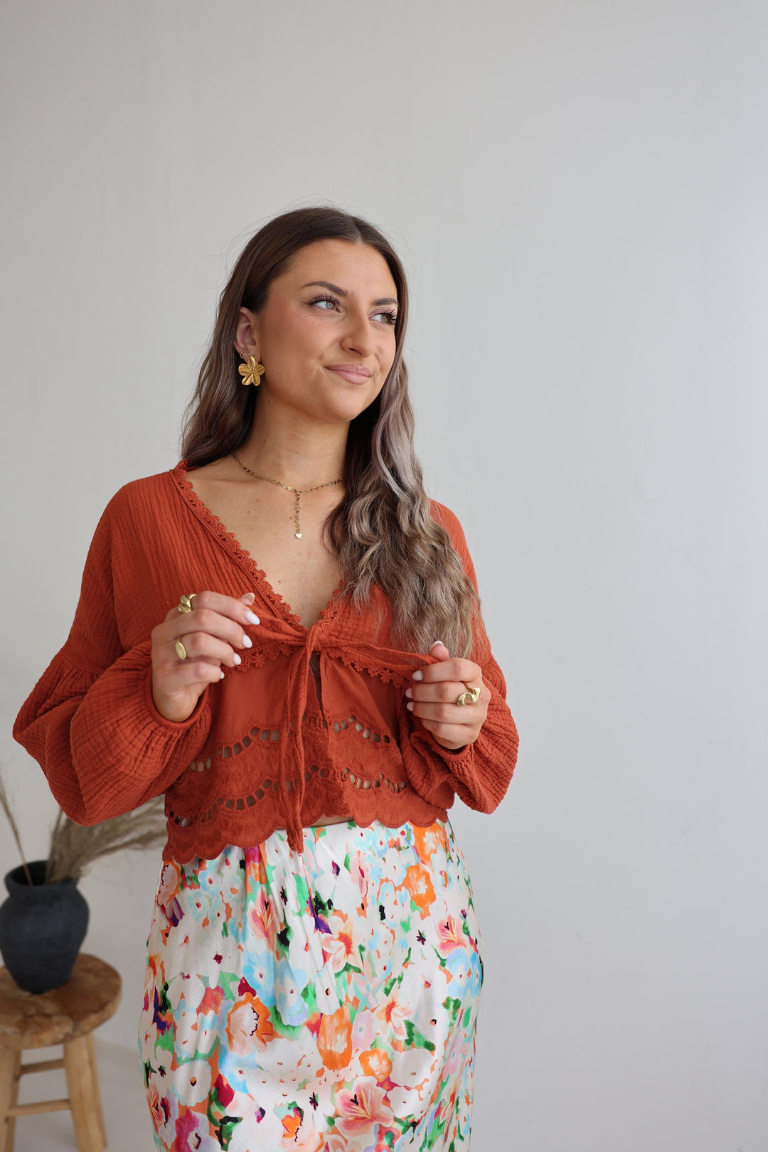 Musselinbluse Sweet Ruffles