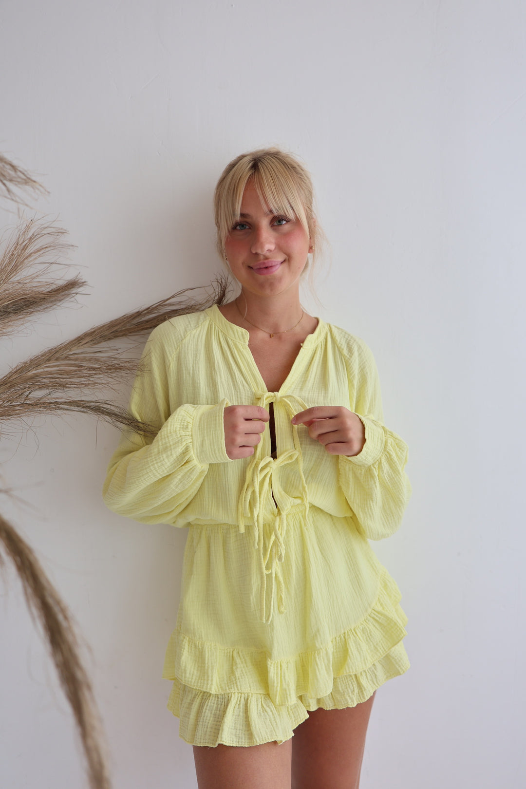 Einfarbiger Musselinjumpsuit Nanni