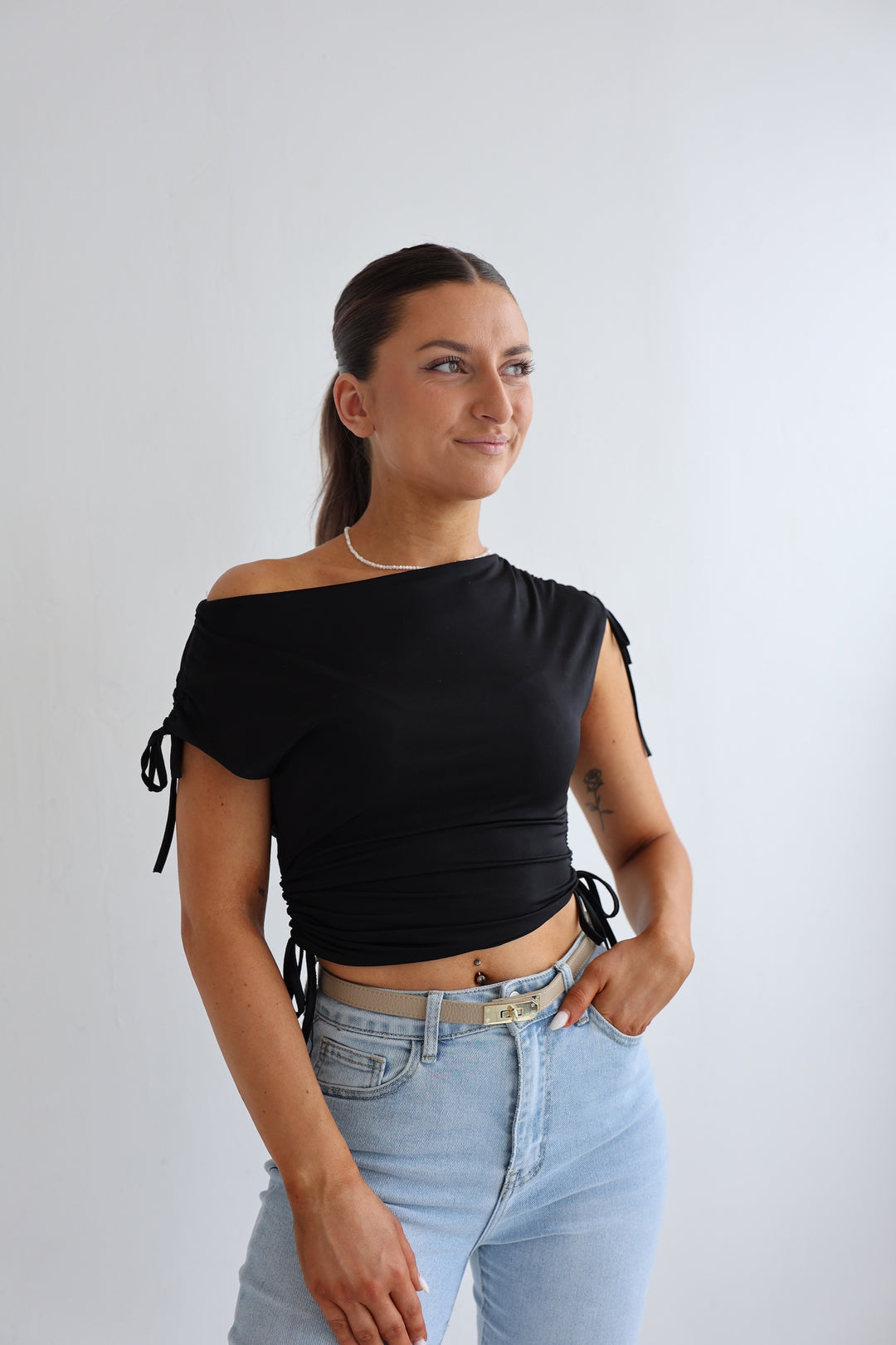 T-Shirt mit Raffung Nadja