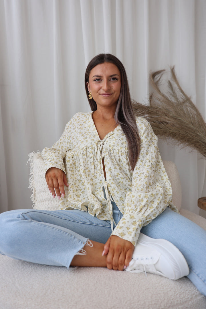 Musselinbluse mit Floralprint Sweetest Flowers