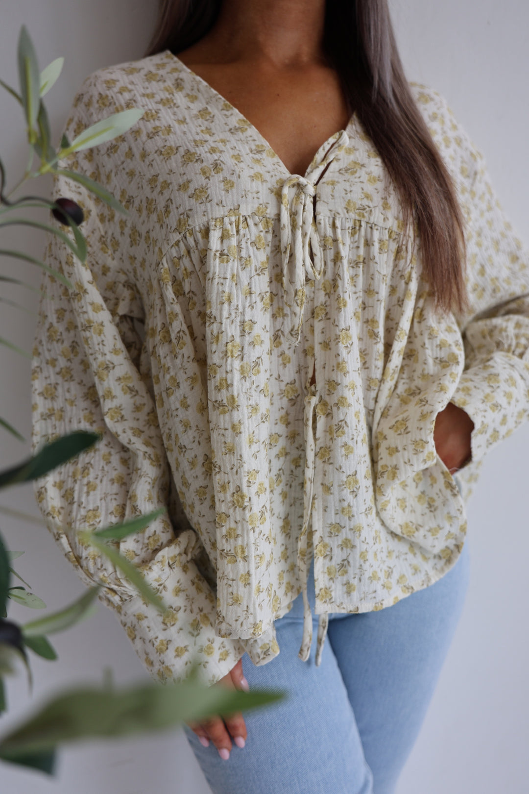 Musselinbluse mit Floralprint Sweetest Flowers