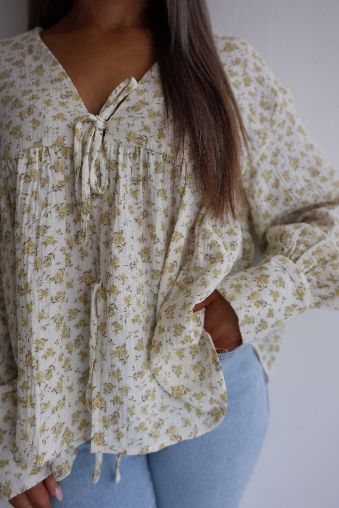 Musselinbluse mit Floralprint Sweetest Flowers