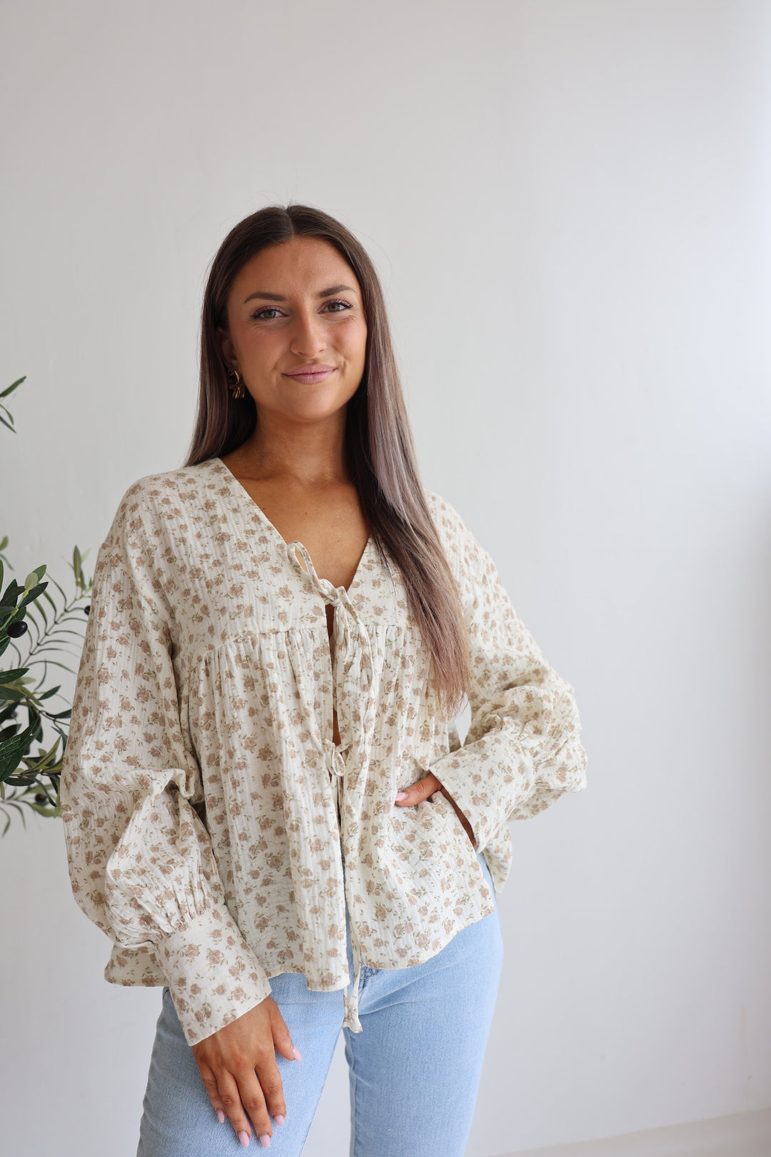 Musselinbluse mit Floralprint Sweetest Flowers
