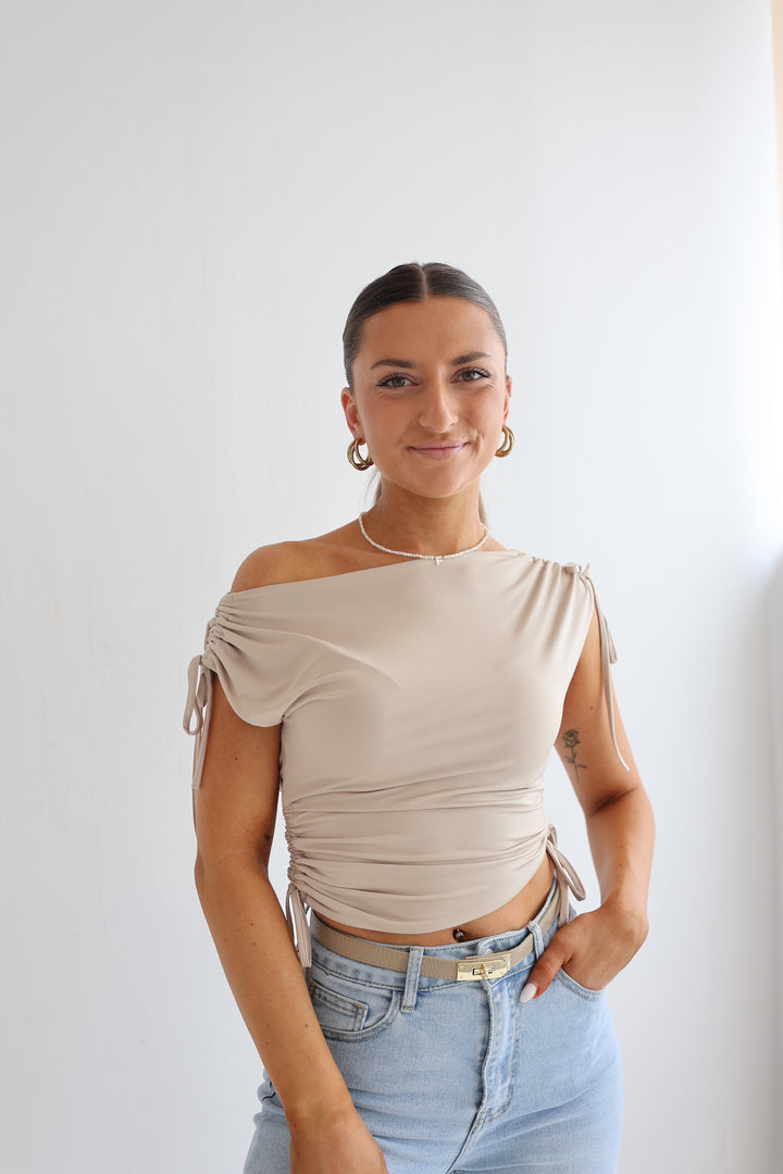 T-Shirt mit Raffung Nadja