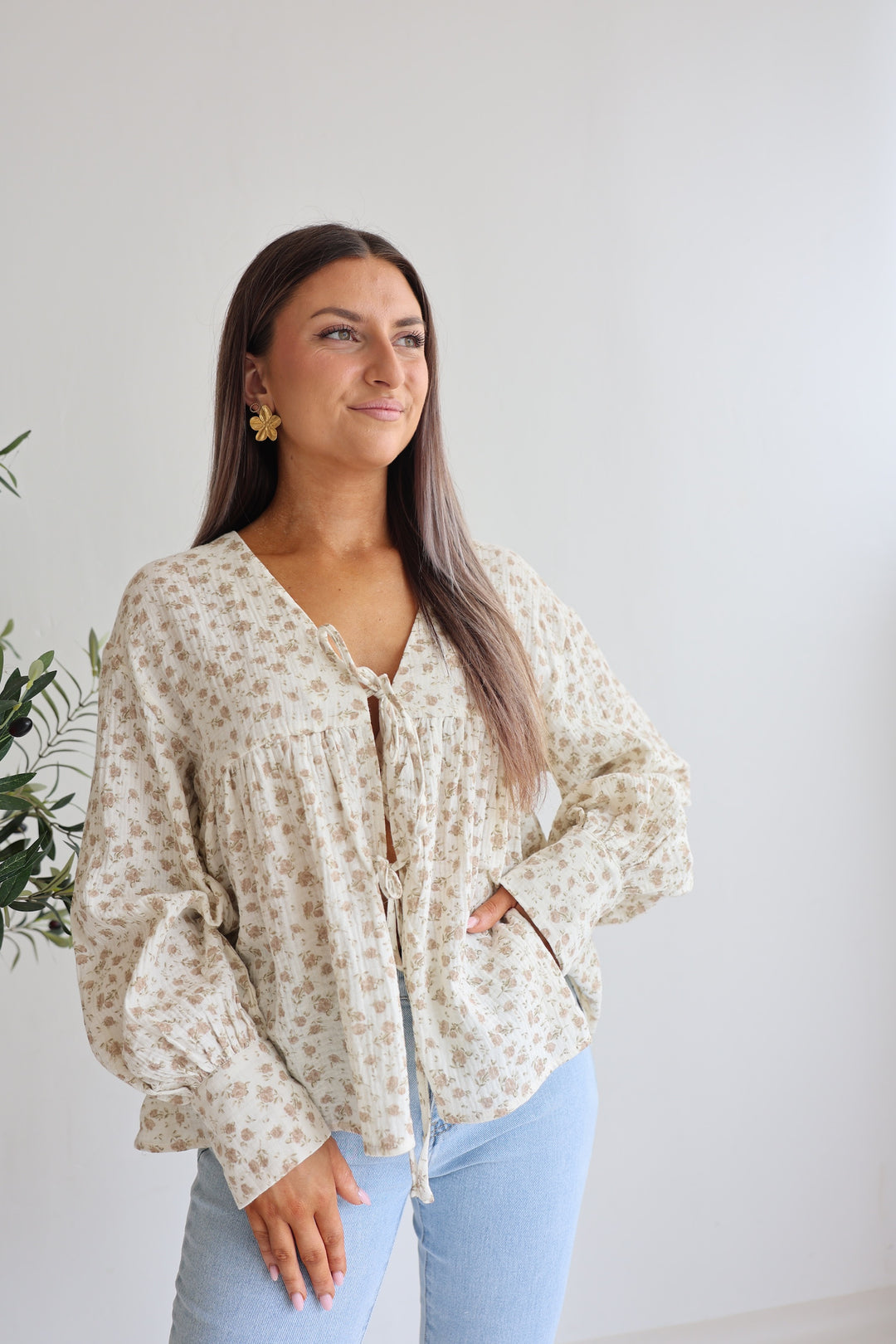 Musselinbluse mit Floralprint Sweetest Flowers