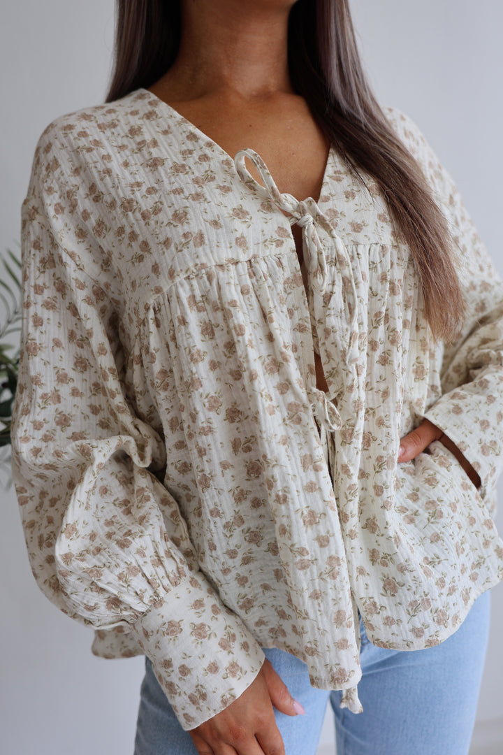 Musselinbluse mit Floralprint Sweetest Flowers