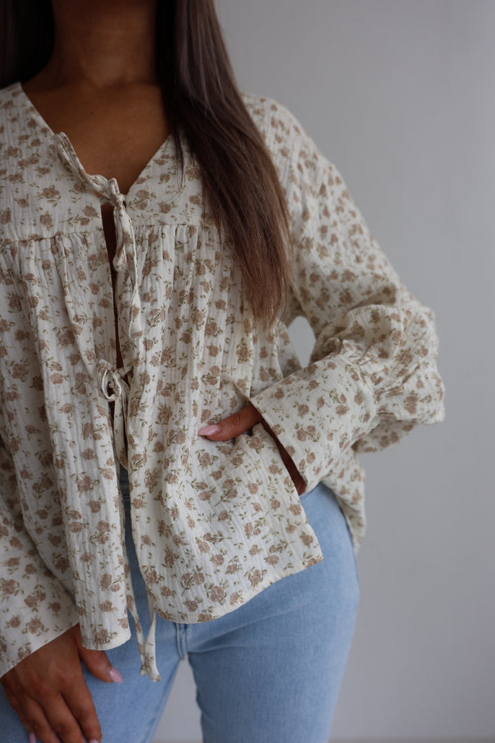 Musselinbluse mit Floralprint Sweetest Flowers