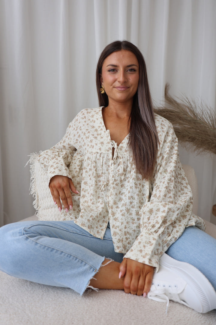 Musselinbluse mit Floralprint Sweetest Flowers
