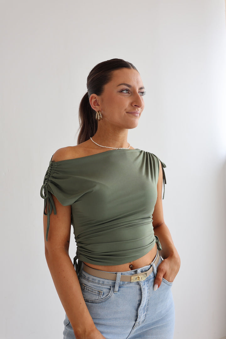 T-Shirt mit Raffung Nadja