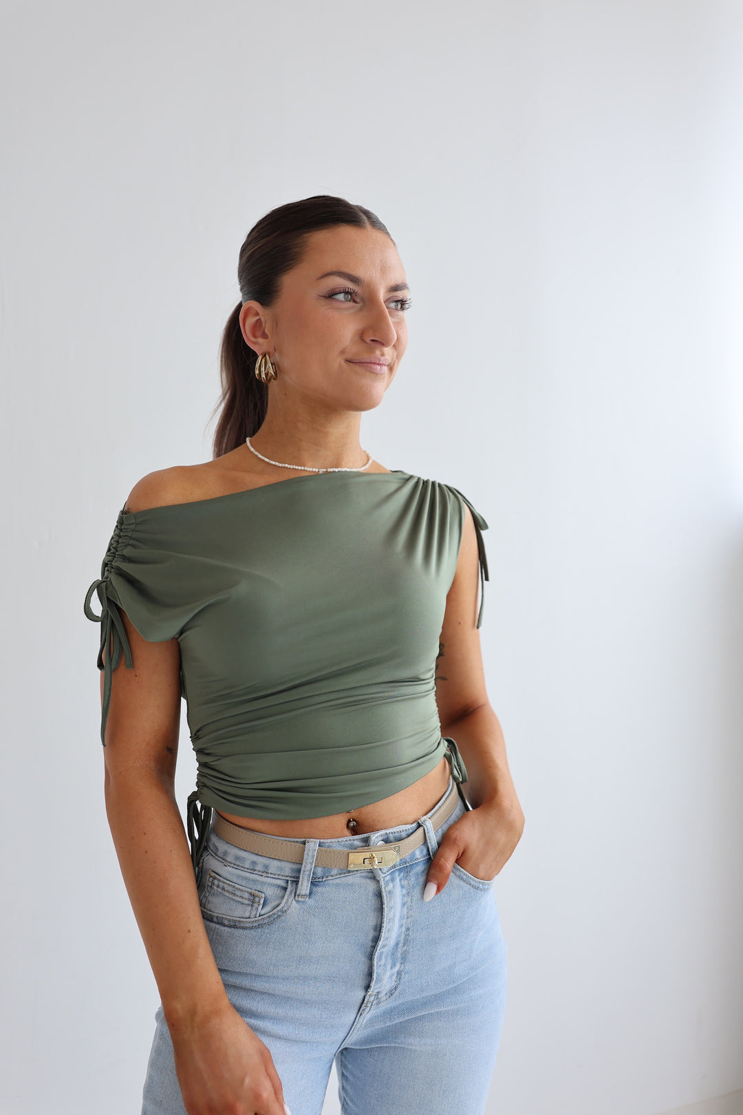 T-Shirt mit Raffung Nadja