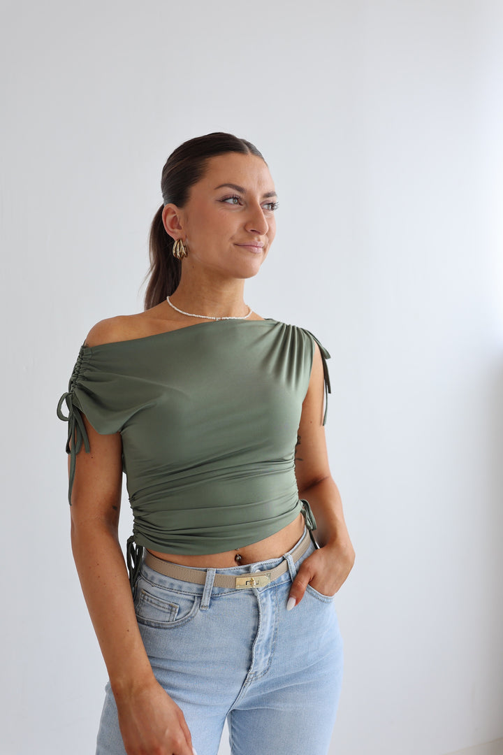 T-Shirt mit Raffung Nadja