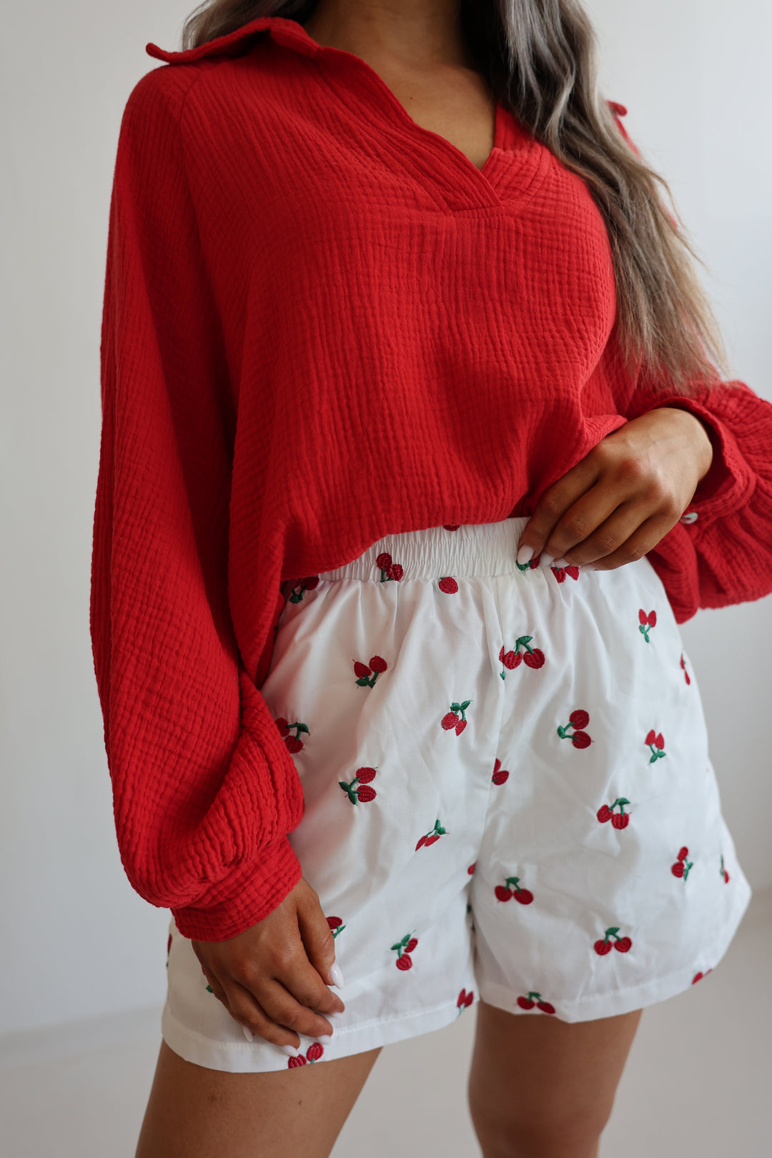 Baumwollshorts Red Cherrys