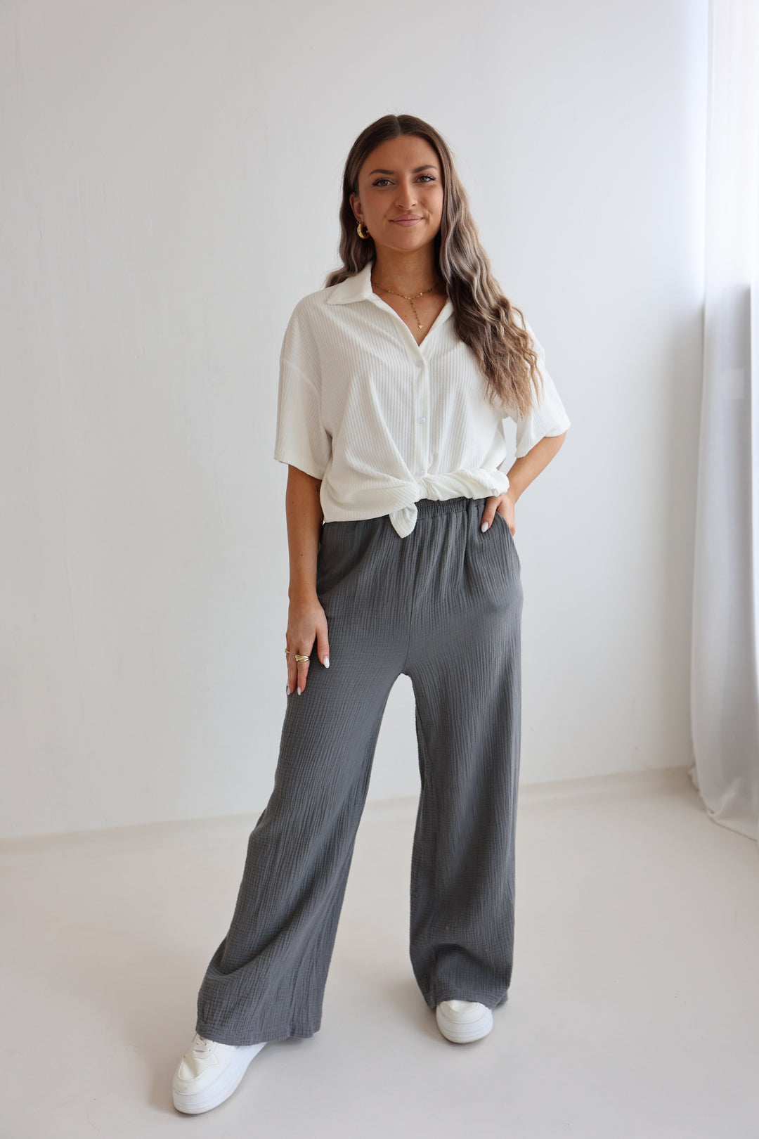 Lange Musselinhose Casual