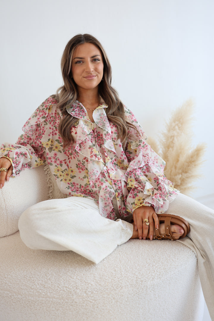 Chiffonbluse mit Floralprint Valentina